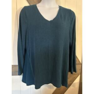 Lane Bryant Long Sleeve Tshirt Tunic Teal 18/20